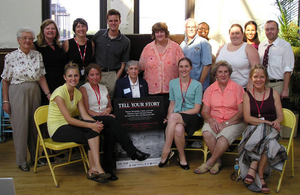 Volunteers and staff at the World War II Mass. Memories Road Show