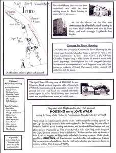 May 2009 Newsletter for Highland Affordable Housing, Inc.