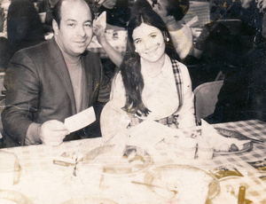 Dad and Gina at Italian night at Most Precious Blood Church