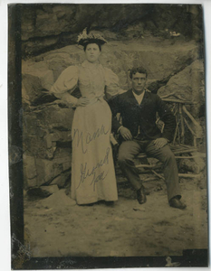 Patrick Downey and his wife Margaret Downey, late 1890s