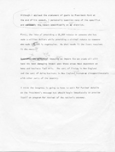 Speech with corrections concerning President Ford's speech