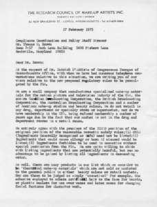 Letter to Mr. Thomas W. Brown, from Vincent J-R Kehoe