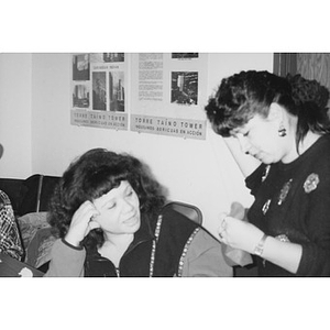 Women at a meeting in the Inquilinos Boricuas en Acción offices.