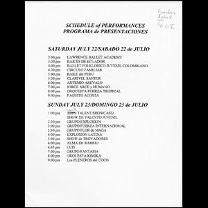 Festival Betances schedules.