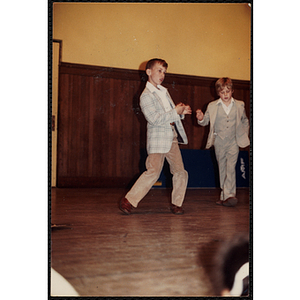 Two boys performing at the Charlestown Boys and Girls Club Talent Show