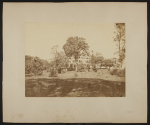 Exterior view of the house and grounds of the Grange, Lincoln, Mass.