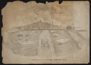 New land and canal, Boston, 1829 (now Beacon St.).