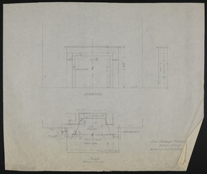 Elevation and Plan, Own Chamber Fireplace, Ames House, undated