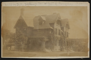 Exterior view of duplex house, lower entrance to Rangeley, Winchester, Mass., undated