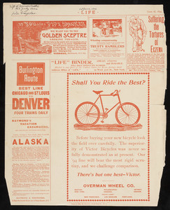 Advertisement for Victor Bicycles, Overman Wheel Co., Boston, Mass., June 28, 1894