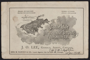 Trade card for The Granite State Fire Insurance Company of Portsmouth, N.H., Portsmouth, New Hampshire, undated