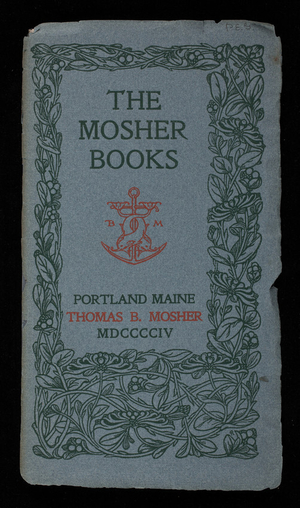 Mosher Books, Thomas B. Mosher, Portland, Maine