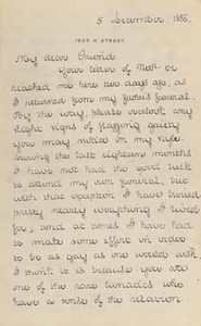 Letter from Henry Adams to Anne Fell, 5 December 1886