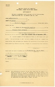 Affidavit from Charles L. Whipple certifying membership in the Executive Committee, Newspaper Guild of Boston