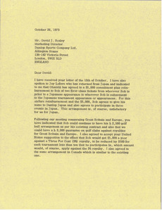 Letter from Mark H. McCormack to David J. Sealey