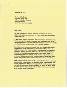 Letter from Mark H. McCormack to David R. Foster