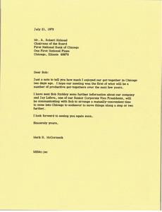 Letter from Mark H. McCormack to A. Robert Abboud