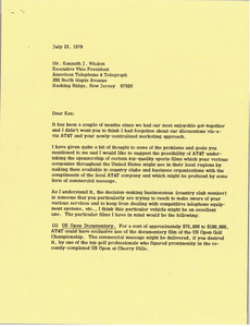 Letter from Mark H. McCormack to Kenneth J. Whalen