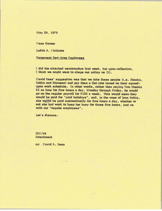 Memorandum from Judy A. Chilcote to Hans Kramer