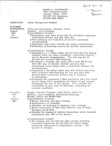 Larry S. Dickenson resume