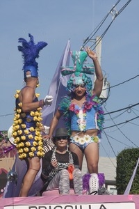 Parade float for Priscilla, Queen of the Cape : Provincetown Carnival parade