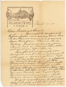 Letter from Clinton T. Brann to Martha Brann