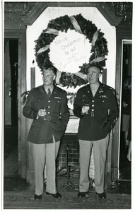 Christmas at the Office of Military Government mess: Colonels Walson and Maginnis