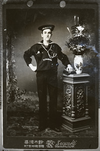 Arthur M. Brown in cabin boy's uniform