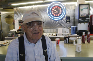 Whately Diner: older man seated at the counter