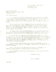 Letter from Philip Morrison to John Wild