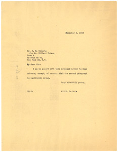 Letter from W. E. B. Du Bois to U. S. Sponsoring Committee for Congress of the Peoples for Peace