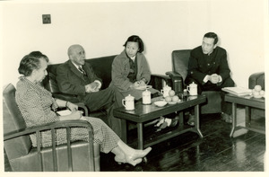 W. E. B. Du Bois and Shirley Graham Du Bois with two Chinese dignitaries