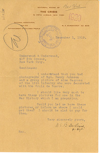 Letter from W. E. B. Du Bois to Underwood & Underwood