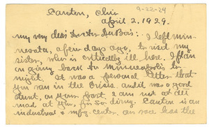 Postcard from J. M. Boddy to W. E. B. Du Bois