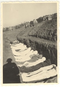 Bodies in a mass grave, Nordhausen Concentration Camp