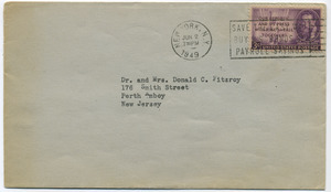 Letter from Doctor and Madame W. E. B. Du Bois to Dr. and Mrs. Donald C. Fitzroy