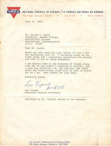 Letter from Les Vepond to Gerald Davis