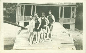 Swimmers at Gladden Boathouse, c. 1910