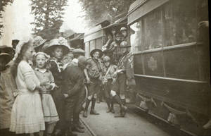 Boy Scouts On Trolleys (c. 1911)