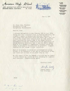 Letter from Douglas Swartz to Glenn Olds (June 9, 1965)