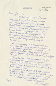 Letter from Raymond Kaighn to Jennie Cournoyer (April 24, 1960)