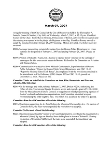 City Council meeting minutes