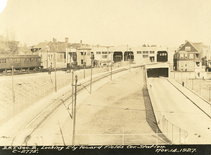 Dorchester Rapid Transit section 2. Looking east towards Fields Corner Station