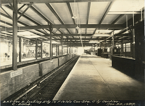 Dorchester Rapid Transit section 2. Looking east in Fields Corner Station south section