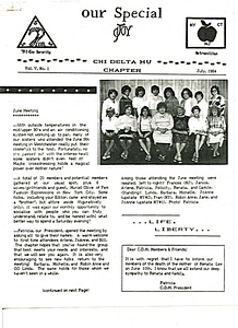 Our Special Joy Vol. 5 No. 1 (July, 1984)