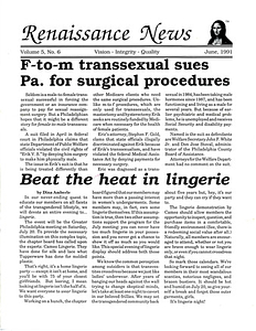 Renaissance News, Vol. 5 No. 6 (June 1991)