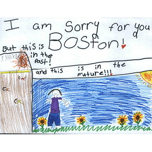 Blue sky card from a student at Parsons Hills Elementary School (Springdale, Arkansas)