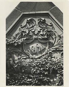 East Gymnasium Stonework covered in ivy