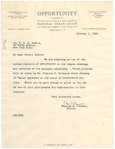 Letter from Opportunity to W. E. B. Du Bois