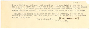 Letter from B. N. Murrell to The Crisis